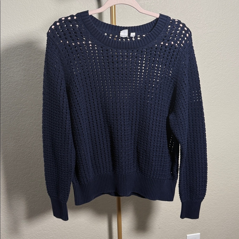 Gap Navy Blue Open Knit Sweater